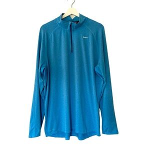 Nike Running 1/4 Zip Pullover Jacket Dri Fit Lightweight Blue Men’s Size XXL